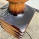 Cari Zalloni yellow brown ceramic lamp foot 1970