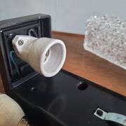 Large ERCO Bakelite & Pressed Crystal Wall Light – 33 cm – 1970 Design