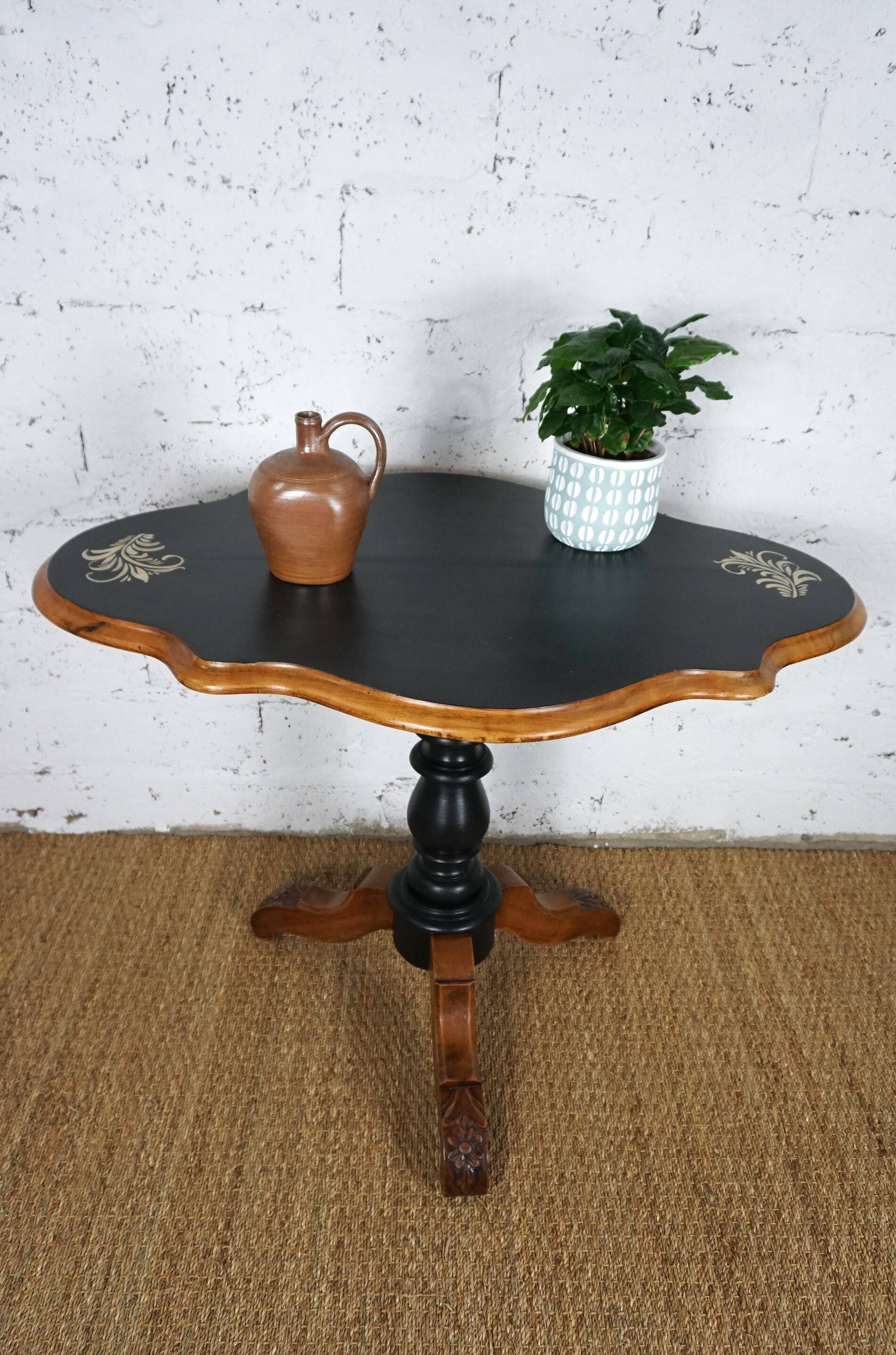 19th century violin table in walnut