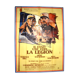 Affiche originale cinéma "Il était une fois la Légion "1977 Deneuve,Hackman,Hill