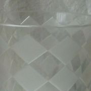 Vase en cristal a damier losange en verre depoli art deco