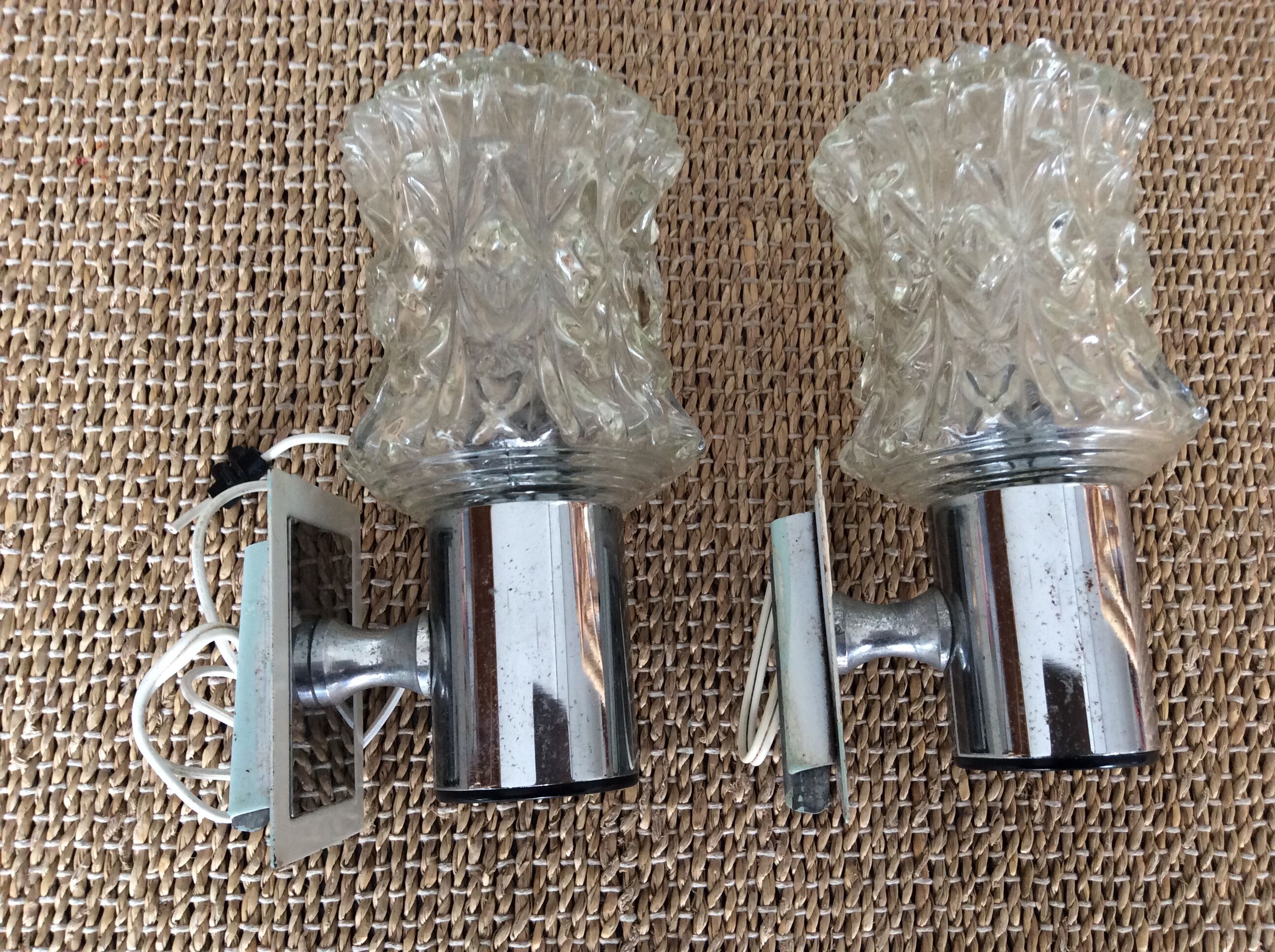 Pair of vintage wall lamps