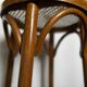 Tabouret bois courbé et cannage