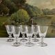 6 antique aperitif wine glasses in crystal "Caton" Saint Louis