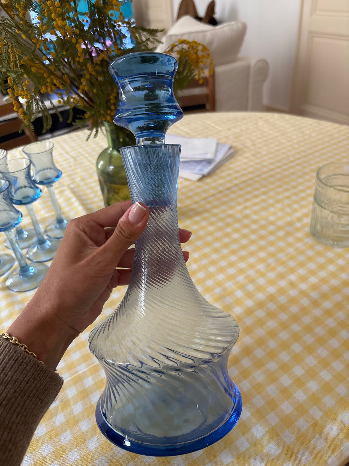 Blue carafe