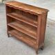 Bibus Louis XV bookcase in solid wood, dark oak finish, 19th century