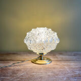 Lampe globe “godrons” ovale en verre