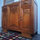 Buffet art déco plateau marbre, meuble vaisselier ancien