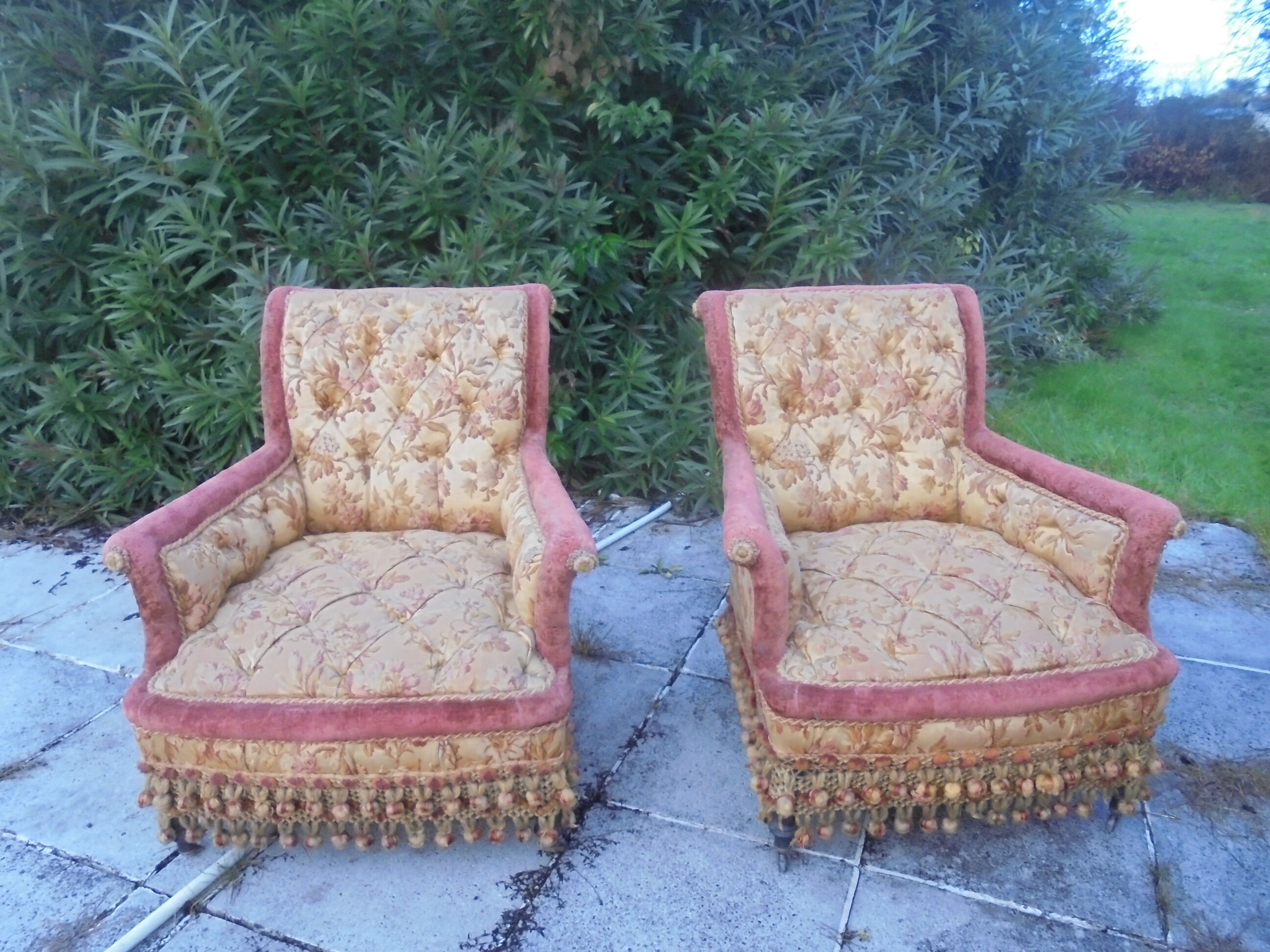 Pair of napoleon III armchairs