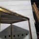 1960s brass and marble side table