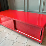 Lacquered red tv cabinet