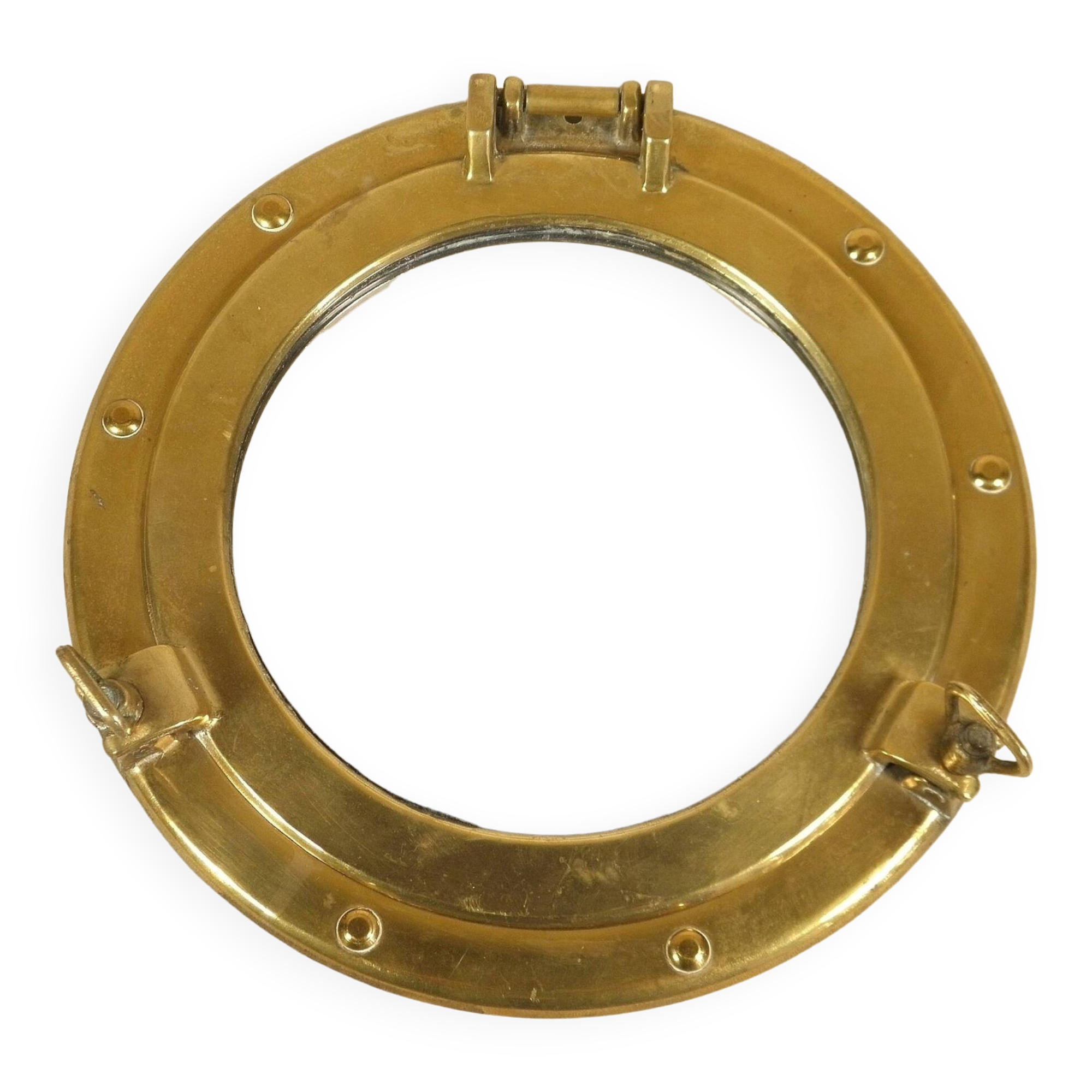 Mirror porthole in brass 25 cm