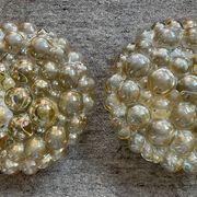 Pair of Bubble-Helana Tynell wall lights or ceiling lights from the 1970s.