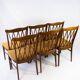 Set of six chairs in walnut 40s