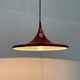Red tulip pendant lamp from the mid-century space age by Rolf Krüger for Staff, 1960s.