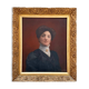 Old painting, portrait of a woman from the early 20th century.