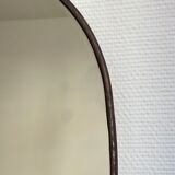 Mirror organic egg brass black 60x40cm