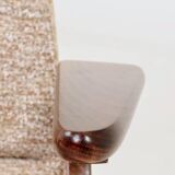 Scandinavian armchair in granola brown, mid-century modern design by Chier.