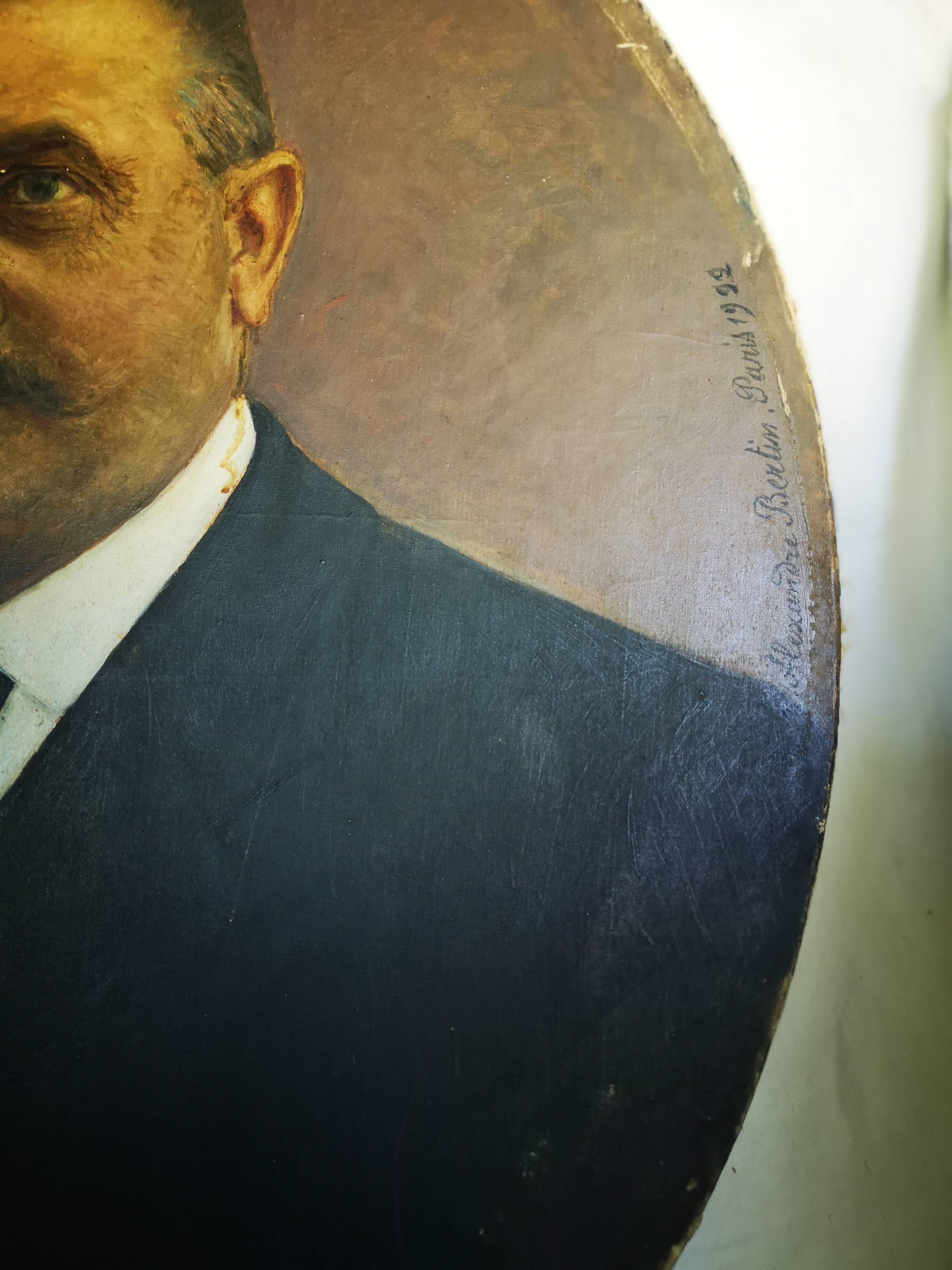 Portrait man, oil on canvas, 1922