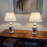 Paire de lampes de table en porcelaine Véritable Revol France