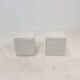 Set of 2 italian marble pedestals or side tables, 1980's