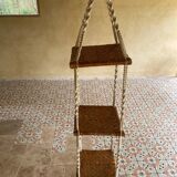 Bamboo and macrame plant holder