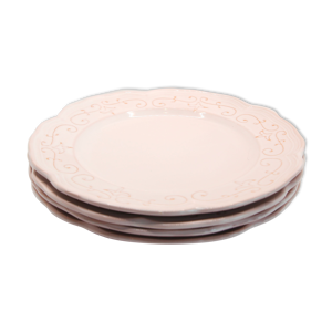 Lot de 4 assiettes motifs incisés
