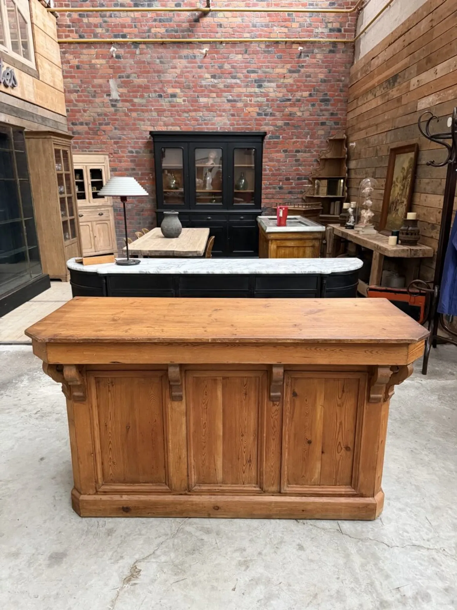 Pine counter from the early 20th century.