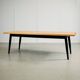 Long Canadian Pine Table with Black Legs
