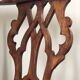 Chaise d'angle géorgienne en acajou sur roulettes, XIXe siècle