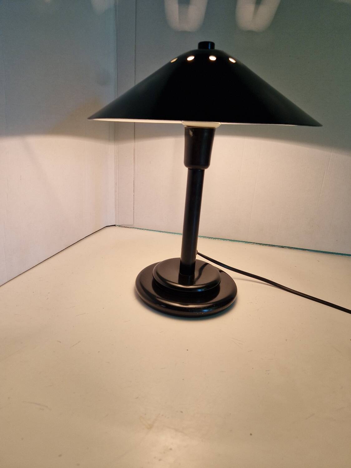 Lampe de bureau champignon Aluminor, années 80