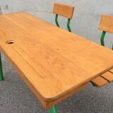 Banc pupitre d'école vintage
