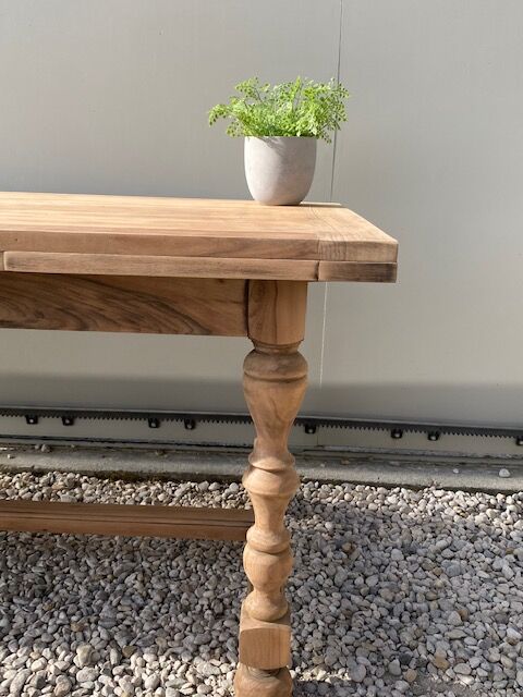 Extendable stripped farmhouse table 300 cm