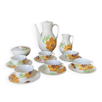 Service à café  Tournesols en faience de Gien