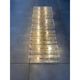 Luxury Italian Murano Glass Brass Wall Sconce / Flush Mount Fixture