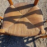 6 Old Straw Chairs in Fruit Tree