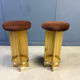 Vintage Italian brass bar stools, 1970s