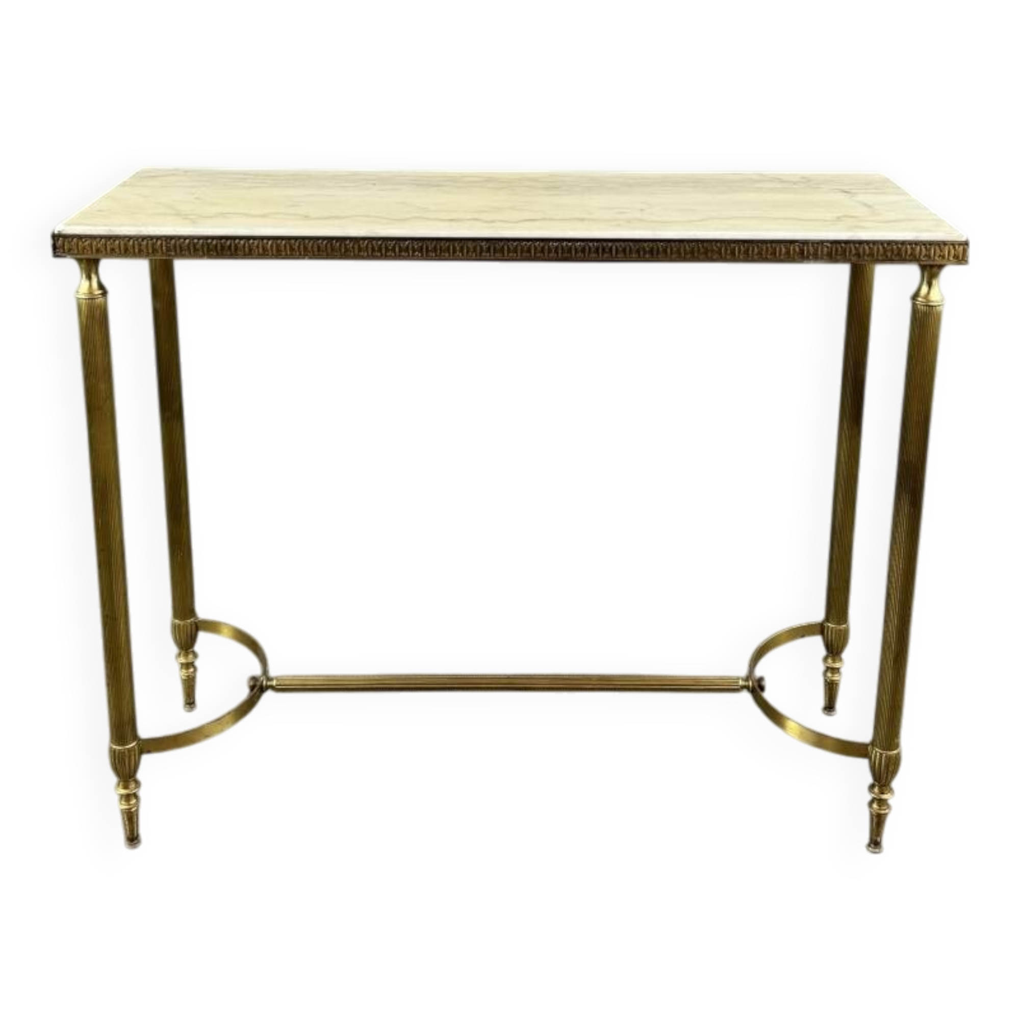 20th Century Gilt Brass and Marble Console Table
