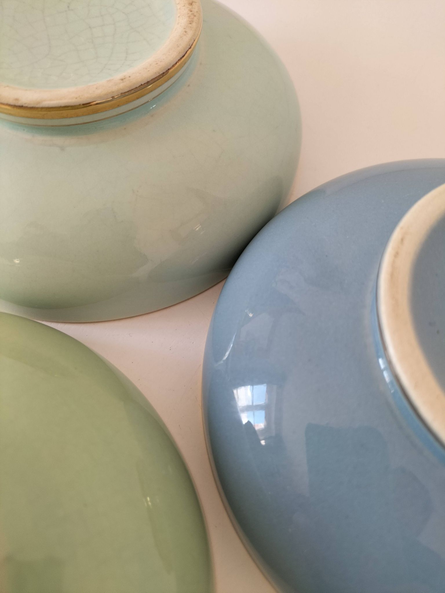 Trois coupelles vintage pastel