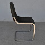 Green office in tripods of 1980s lacquered with black velvet Chair