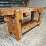 Old workbench side table bathroom furniture 48 x 193 cm