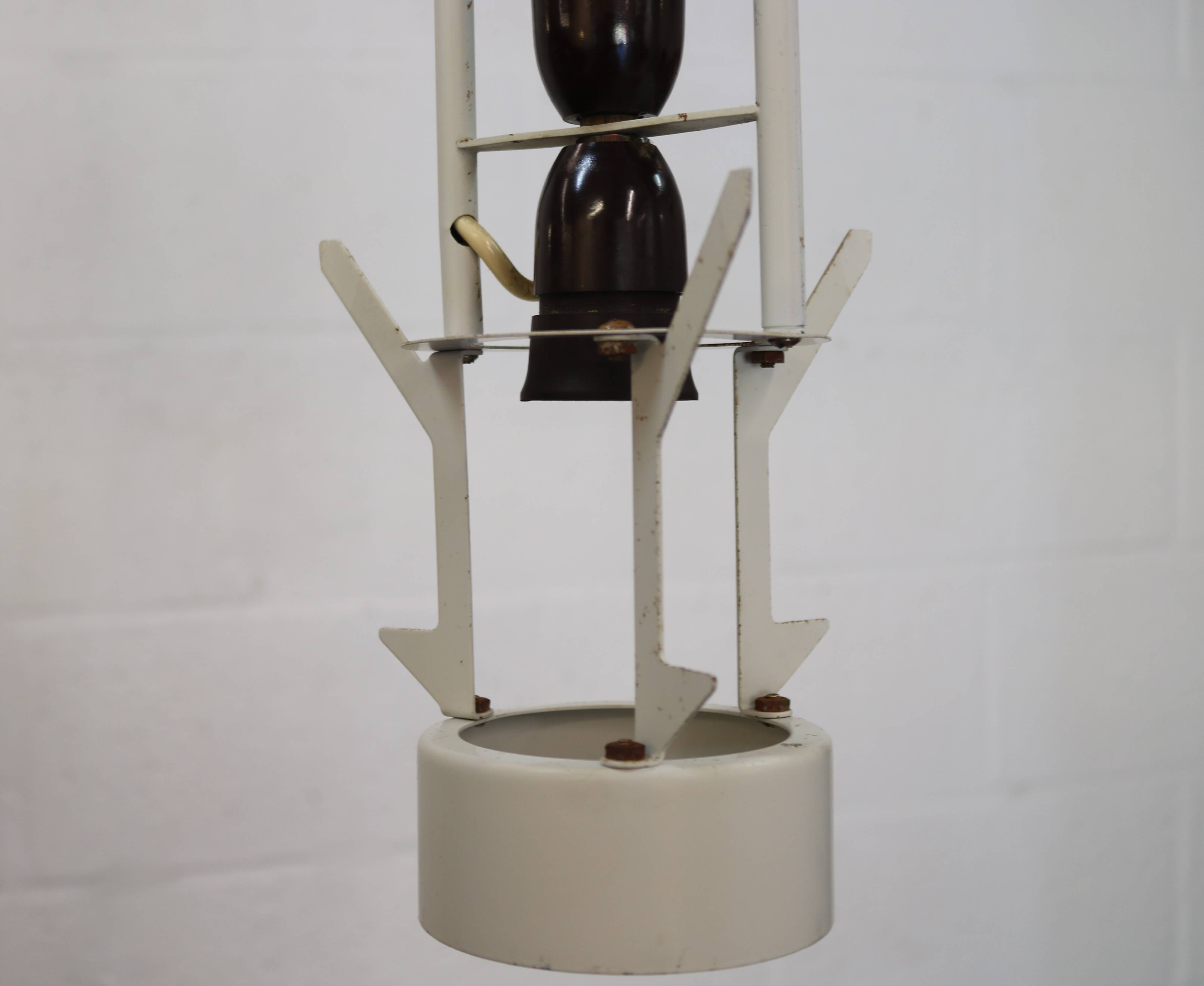 Old Danish design lamp in white/gray and blue colours - Denmark 60's