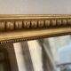 Old gilded mirror louis Philippe rectangular carved godrons