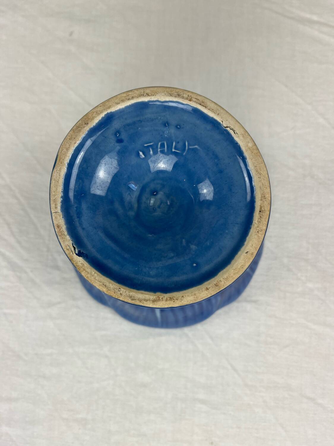 Coupe fleur bleu