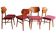 Set of Four 1960s Czech Dining Chairs by TON with Scandi Influence