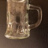 6 shot glasses pressed glass molded choppe shape