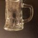 6 shot glasses pressed glass molded choppe shape