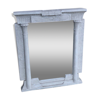 Egyptian style stone wall mirror with lighting