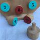 Painted wooden toy clock