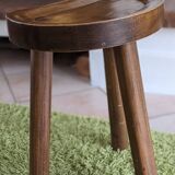 Tripod stool vintage brutalist design